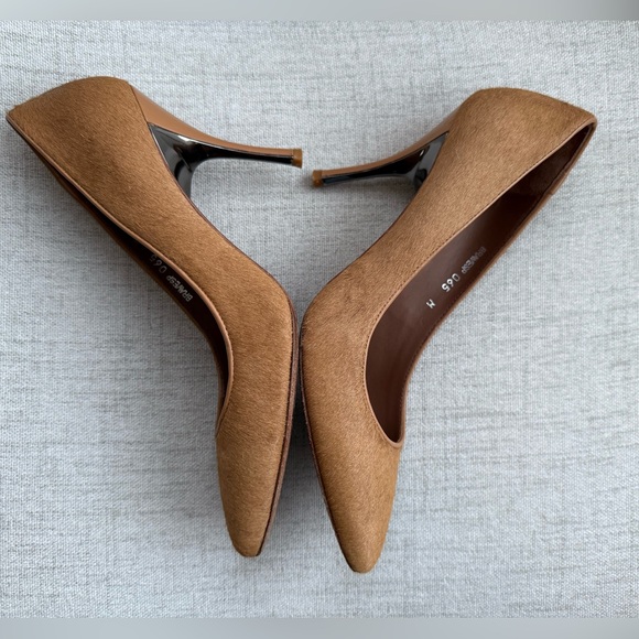 Donald J. Pliner BraveSP Tan Brown Calf Hair Heels Pumps Womens Size 6.5 - Picture 5 of 15